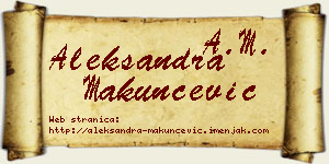 Aleksandra Makunčević vizit kartica